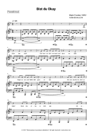 Sheet music, chords Mark Forster, VIZE - Bist du Okay