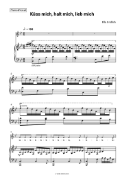 Sheet music, chords Ella Endlich - Kuss mich, halt mich, lieb mich