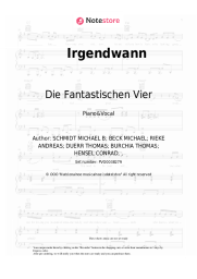 Sheet music, chords Die Fantastischen Vier - Irgendwann