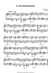 Sheet music, chords Robert Schumann - Op. 68, No. 8 (Wilder Reiter)