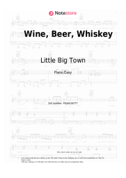 Sheet music, chords Little Big Town - Wine, Beer, Whiskey