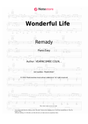 Sheet music, chords Remady, Ane - Wonderful Life