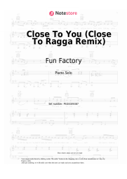 Sheet music, chords Fun Factory - Close To You (Close To Ragga Remix)