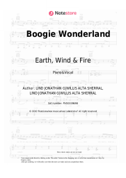 Sheet music, chords Earth, Wind & Fire - Boogie Wonderland