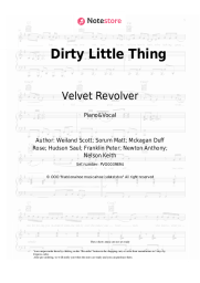Sheet music, chords Velvet Revolver - Dirty Little Thing