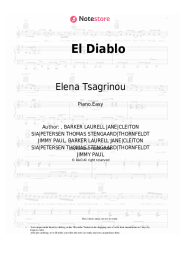 Sheet music, chords Elena Tsagrinou - El Diablo