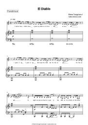 Sheet music, chords Elena Tsagrinou - El Diablo
