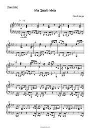 Sheet music, chords Pino D'Angio - Ma Quale Idea