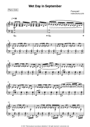 Sheet music, chords Pussycat - Wet Day In September