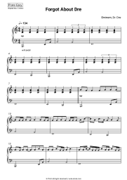 Sheet music, chords Eminem, Dr. Dre - Forgot About Dre