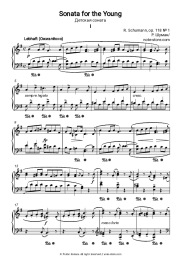 Sheet music, chords Robert Schumann - Sonata for the Young op. 118 № 1