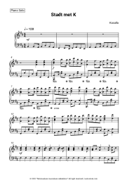 Sheet music, chords Kasalla - Stadt met K