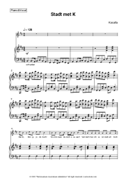 Sheet music, chords Kasalla - Stadt met K