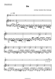 Sheet music, chords Andreas Gabalier, Max Giesinger - Sie