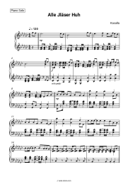 Sheet music, chords Kasalla - Alle Jläser huh