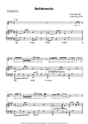 Sheet music, chords LEA, Majan - Beifahrersitz