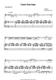 Sheet music, chords Jendrik - I Don't Feel Hate