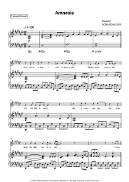 Sheet music, chords Roxen - Amnesia