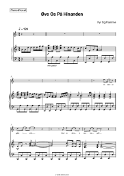 Sheet music, chords Fyr Og Flamme - Øve Os På Hinanden