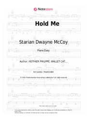 Sheet music, chords Starian Dwayne McCoy - Hold Me