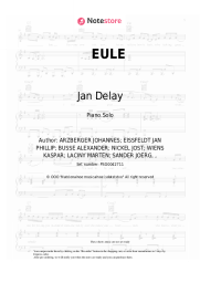 Sheet music, chords Jan Delay, Marteria - EULE