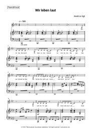 Sheet music, chords Beatrice Egli - Wir leben laut
