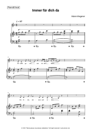 Sheet music, chords Marie Wegener - Immer für dich da
