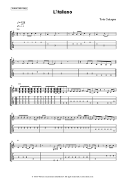 Sheet music, chords Toto Cutugno - L'italiano