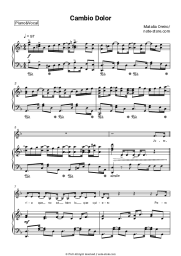 Sheet music, chords Natalia Oreiro - Cambio Dolor (OST Muñeca brava)
