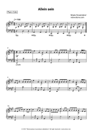 Sheet music, chords Mario Novembre - Allein sein