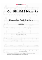 undefined Alexander Gretchaninov - Op. 98, №13 Mazurka