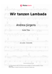 Sheet music, chords Andrea Jürgens - Wir tanzen Lambada