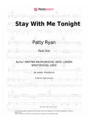 Sheet music, chords Patty Ryan - Stay With Me Tonight