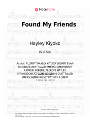 Sheet music, chords Hayley Kiyoko - Found My Friends