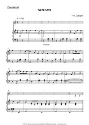 Sheet music, chords Toto Cutugno - Serenata