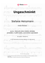 Sheet music, chords Stefanie Heinzmann - Ungeschminkt