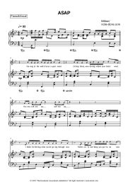 Sheet music, chords Milow - ASAP