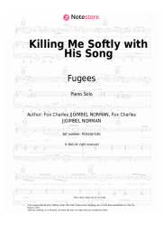 Sheet music, chords Fugees - Killing Me Softly with His Song