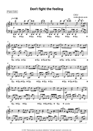 Sheet music, chords Exo - Don't fight the feeling