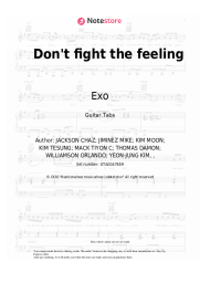 Sheet music, chords Exo - Don't fight the feeling