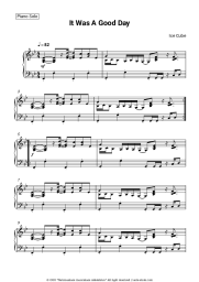 Sheet music, chords Ice Cube - It Was a Good Day