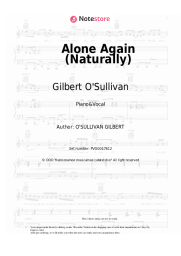 Sheet music, chords Gilbert O'Sullivan - Alone Again (Naturally)
