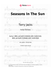 Sheet music, chords Terry Jacks - Seasons In The Sun