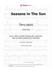 Sheet music, chords Terry Jacks - Seasons In The Sun