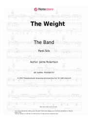 Sheet music, chords The Band - The Weight