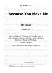 Sheet music, chords Tinlicker, Helsloot - Because You Move Me
