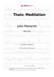 Sheet music, chords Jules Massenet - Thaïs: Meditation