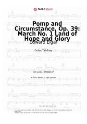 Sheet music, chords Edward Elgar - Pomp and Circumstance, Op. 39: March No. 1 Land of Hope and Glory