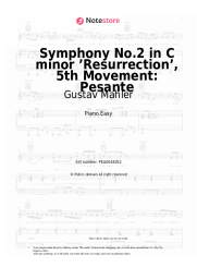 Sheet music, chords Gustav Mahler - Symphony No.2 in C minor ’Resurrection’, 5th Movement: Pesante