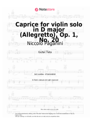 undefined Niccolo Paganini - Caprice for violin solo in D major (Allegretto), Op. 1, No. 20